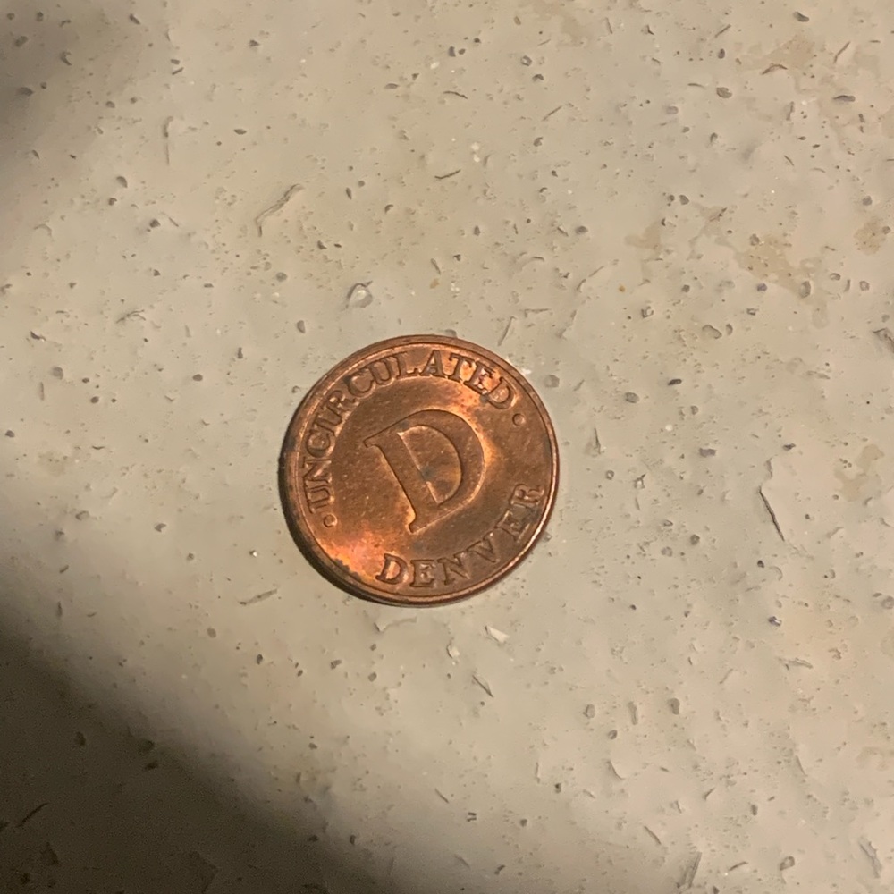 Denver mint D token “penny”